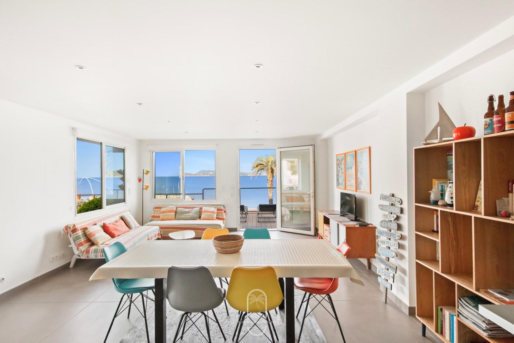 Villa Antoine Appartement Rdj Vue Mer Clim Wifi Parking Plage 50M La Garonne Льо Праде Екстериор снимка