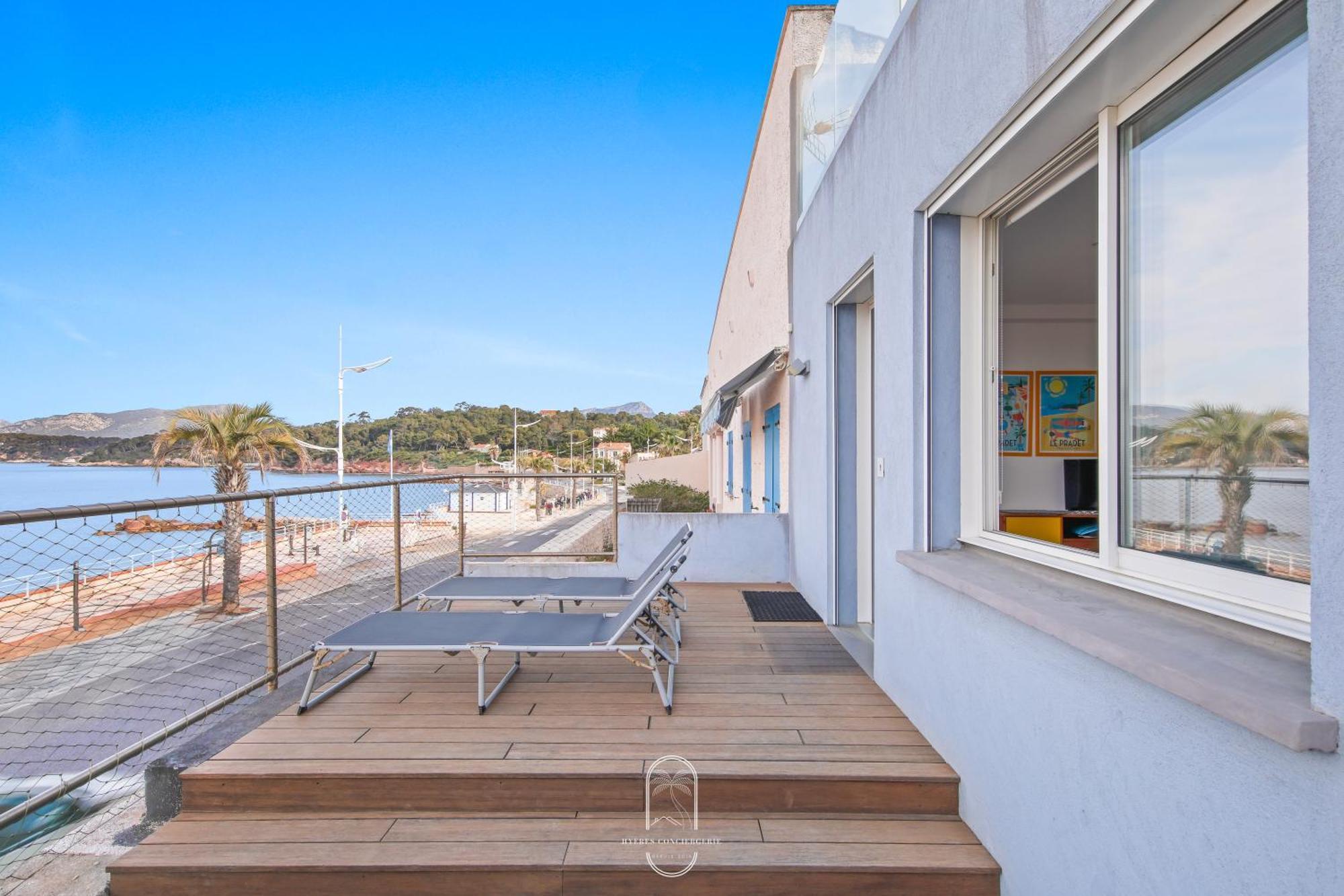 Villa Antoine Appartement Rdj Vue Mer Clim Wifi Parking Plage 50M La Garonne Льо Праде Екстериор снимка